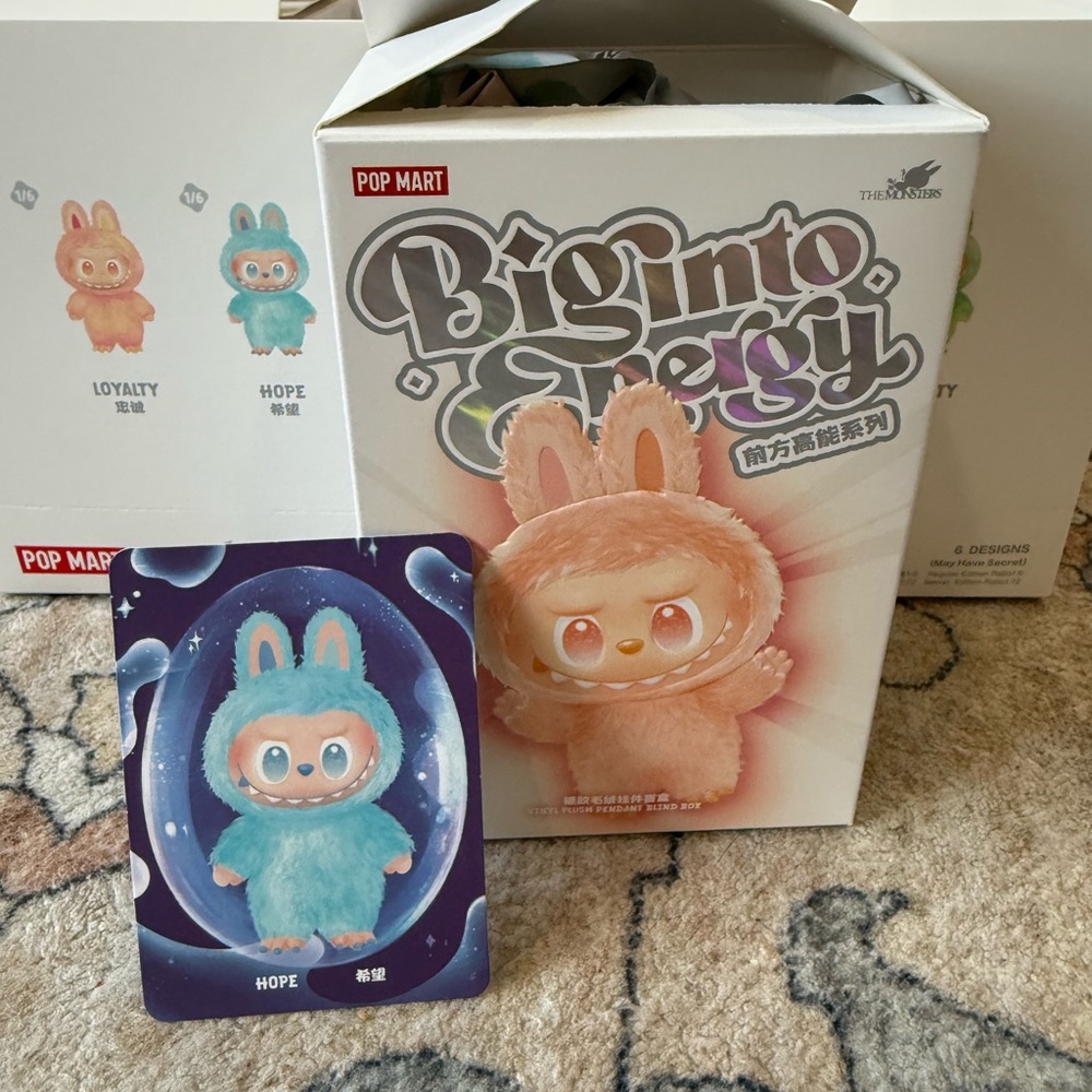 Opened box and bag